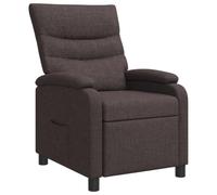 vidaXL Recliner Marrón Oscuro Tela