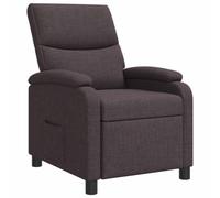 vidaXL Recliner Marrón Oscuro Tela