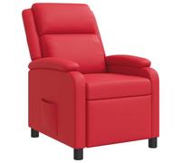 vidaXL Recliner Rojo Cuero sintético