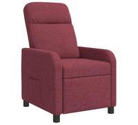 vidaXL Recliner Rojo Vino Tela
