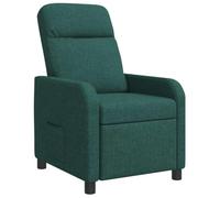vidaXL Recliner Verde Oscuro Tela