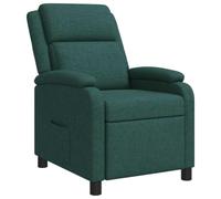 vidaXL Recliner Verde Oscuro Tela