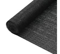 vidaXL Red de Privacidad Pantalla Balcón Jardín Patio Terraza Protector Solar Valla Malla Ocultación Toldo Duradero HDPE Negro 1,2x10 m 75 g/m²