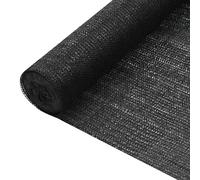 vidaXL Red de Privacidad Pantalla Balcón Jardín Patio Terraza Protector Solar Valla Malla Ocultación Toldo Duradero HDPE Negro 2x50 m 75 g/m²