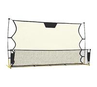 vidaXL Red de Rebote de fútbol poliéster Negro y Amarillo 183x85x120cm