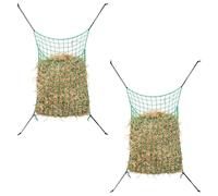 vidaXL Redes para Heno 2 Unidades Cuadradas 0,9x1,5 m Material PP Color Verde