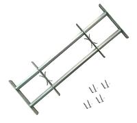 vidaXL Reja de Seguridad Ajustable con Dos Travesaños para Ventanas 500-650 mm