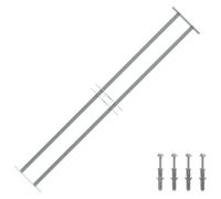 vidaXL Reja de seguridad para ventanas ajustable con 2 travesaños 1000-1500 mm