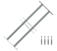 vidaXL Reja de Seguridad Ajustable con Dos Travesaños para Ventanas 500-650 mm