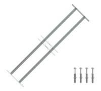 vidaXL Reja de seguridad ajustable de dos travesaños para ventanas 700-1050 mm