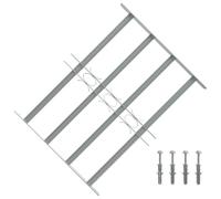 vidaXL Reja de Seguridad para Ventanas Ajustable con 3 Travesaños 500-650 mm