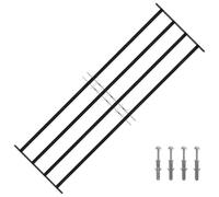vidaXL Rejilla de Ventana 175 x 60 cm Negro – Acero con Revestimiento en Polvo, Ancho ajustable