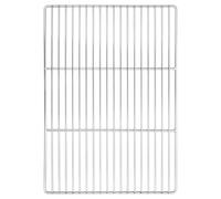 vidaXL Rejilla de Parrilla Plateado 50 x 35 cm Acero Inoxidable, Parrilla Rectangular de Acero Inoxidable, Ideal para jardín y terraza, Cocina al Aire Libre, fácil de Limpiar