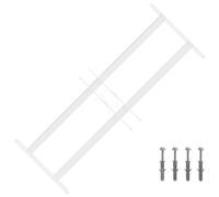vidaXL Rejilla de Seguridad para Ventanas con 2 Barras Cruzadas, Reja de Seguridad para Ventanas, Rectangular y Ajustable, Marco de Acero Que Garantiza tu Tranquilidad