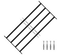 vidaXL Rejilla de Ventana Negro 115 x 60 cm, Salón, Rejilla Moderna, Ancho Ajustable, diseño Funcional, decoración de Ventana contemporánea