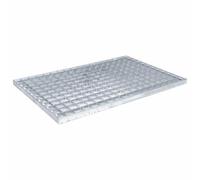 vidaXL Rejilla Plateado 60 x 40 x 2 cm, Jardín y terraza, Rejilla metálica Resistente, desagüe Funcional, Plataforma Urbana Duradera