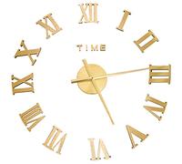 vidaXL Reloj 3D de Pared con diseño Moderno Dorado 100 cm XXL