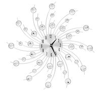 vidaXL Reloj de Pared con Movimiento de Cuarzo 50 cm Plateado