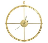 vidaXL Reloj de Pared Moderno Analógico Decorativo Salón Sala de Estar Habitación Dormitorio Oficina Hogar Casa Robusto de Hierro Dorado 52 cm