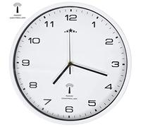 vidaXL Reloj de Pared radiocontrol Movimiento de Cuarzo 31 cm Blanco