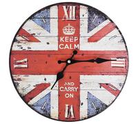 vidaXL Reloj de Pared de Estilo Vintage Retro Redondo Londres Bandera Inglesa UK