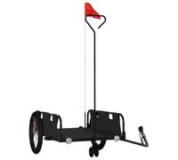 vidaXL Remolque para Bicicletas Hierro y Tela Oxford Negro