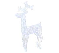 vidaXL Reno Decorativo Navideño 90 LED de Navidad al Aire Libre Adornos Festivos Santa Malla Iluminados Pie de Cuerda Vacaciones Iluminado Acrílico