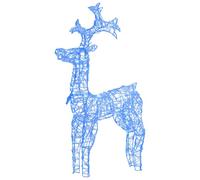 vidaXL Reno Decorativo Navideño 90 LED Ornamento Jardín Adorno Festivos Navideño Iluminados Exhibición Vacaciones 60x16x100 cm Acrílico