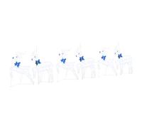 vidaXL Renos LED 6 pcs Tela, ArtDeco decoración para Sala, Luces navideñas duraderas, figuritas, Acentos Interiores y Exteriores, centros de Mesa