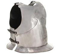 vidaXL Réplica de Coraza de Caballero Medieval Rol en Vivo LARP Cruzado Armadura Guerrero Antiguo Temática Histórica Halloween Cosplay Acero Plateado