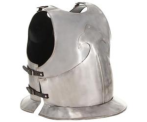 vidaXL Réplica de Coraza de Caballero Medieval rol en Vivo Larp Cruzado Armadura Guerrero Antiguo Temática Histórica Halloween Cosplay Acero Plateado