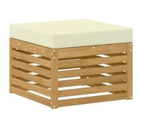 vidaXL Reposapiés de Exterior Madera de Acacia Sólida Blanco, Muebles Modernos para Exteriores, Secciones Resistentes al Clima, Elegancia en tu balcón, Madera sólida