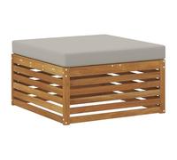 vidaXL Reposapiés de Exterior Madera de Acacia Sólida Natural, Mobiliario de balcón, Uso Moderno en jardín, Disposición Exterior Elegante, Resistente a la Intemperie, Superficie fácil de Limpiar, DIS