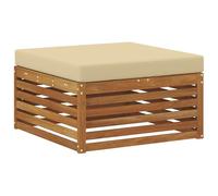 vidaXL Reposapiés de Exterior Madera de Acacia Sólida Natural, Mobiliario de balcón, Uso Moderno en jardín, Disposición Exterior Elegante, Resistente a la Intemperie, Superficie fácil de Limpiar, DIS