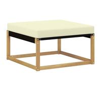 vidaXL Reposapiés de Exterior Madera Maciza de Acacia y textileno