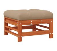 vidaXL Reposapiés de Jardín Pino Macizo Marrón Cera, Sofá Modular Rectangular para jardín y terraza, Asientos contemporáneos, Resistente al Clima
