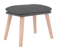 vidaXL Reposapiés Taburete Puf Banqueta Otomano Asiento Sofá Mesa de Centro Sala de Estar Salón Entrada Muebles de Tela Gris Claro 45x29,5x35 cm