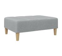 vidaXL Reposapiés de Tela Gris Claro 77x55x31 cm, taburetes, Taburete otomana, Asiento de salón, otomana, Taburete de sofá, Muebles de Sala de Estar