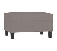 vidaXL Reposapiés Taburete Asiento Otomana Dormitorio Patas Sala de Estar Salón Zapatos Tapizado Acolchado Banco Sofá de Tela Gris Taupe