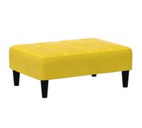 vidaXL Reposapiés de Terciopelo Amarillo 77x55x31 cm, taburetes, Taburete otomana, Asiento de salón, otomana, Taburete de sofá