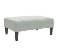 vidaXL Reposapiés de Terciopelo Gris Claro 77x55x31 cm