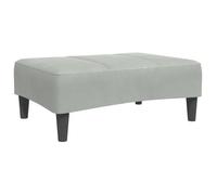 vidaXL Reposapiés de Terciopelo Gris Claro 77x55x31 cm