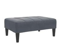 vidaXL Reposapiés de Terciopelo Gris Oscuro 77x55x31 cm
