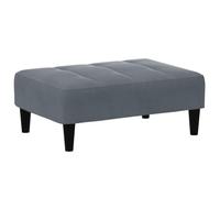 vidaXL Reposapiés de Terciopelo Gris Oscuro 77x55x31 cm, taburetes, Taburete otomana, Asiento de salón, otomana, Taburete de sofá