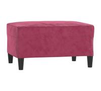 vidaXL Reposapiés Taburete Banco Asiento Otomana Zapatos Patas Sofá Salón Sala de Estar Pasillo Dormitorio de Terciopelo Rojo Tinto