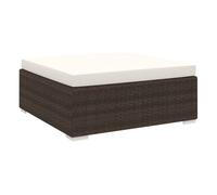 Vidaxl reposapies seccional con cojín 1 uds ratán sintético marrón