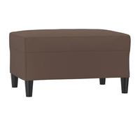 vidaXL Reposapiés Taburete Asiento Otomana Dormitorio Patas Sala de Estar Salón Zapatos Acolchado Banco Sofá de Cuero Sintético Marrón