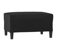 vidaXL Reposapiés Taburete Asiento Otomana Dormitorio Patas Sala de Estar Salón Zapatos Acolchado Banco Sofá de Cuero Sintético Negro