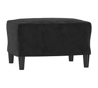 vidaXL Reposapiés Taburete Asiento Otomana Dormitorio Patas Sala de Estar Salón Zapatos Acolchado Tapizado Banco Sofá de Terciopelo Negro