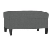 vidaXL Reposapiés Taburete Asiento Otomana Dormitorio Patas Sala de Estar Salón Zapatos Tapizado Acolchado Banco Sofá de Tela Gris Oscuro